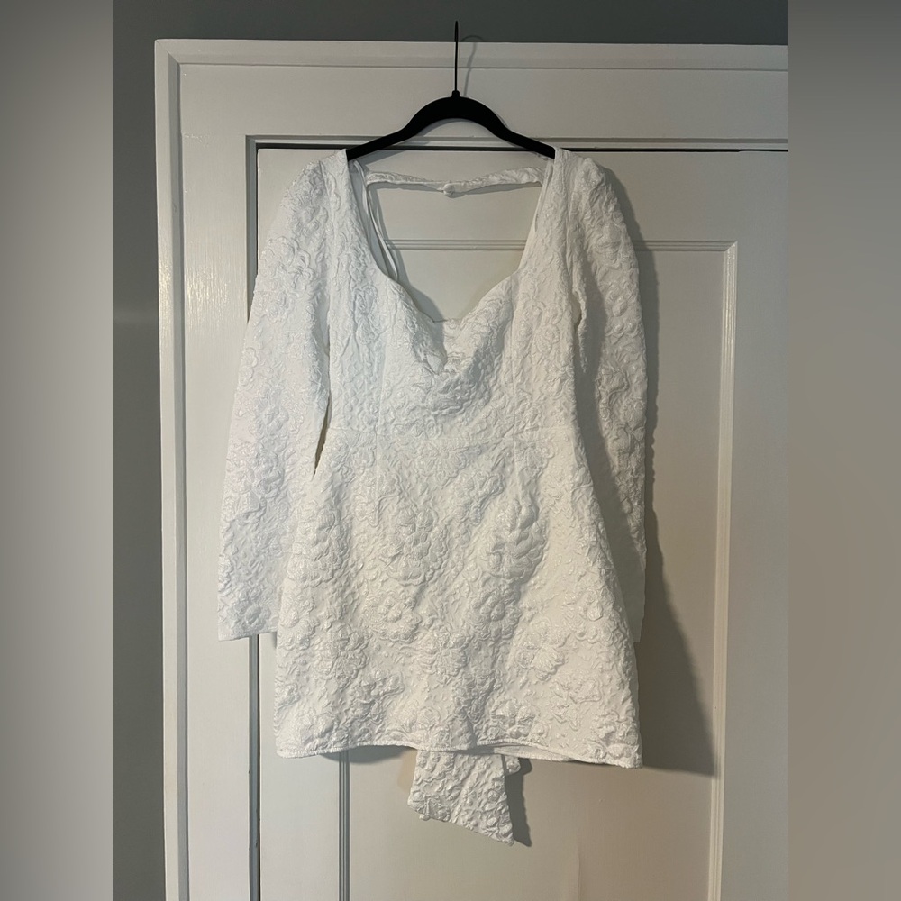 Lulu's White Textured Women's Dress